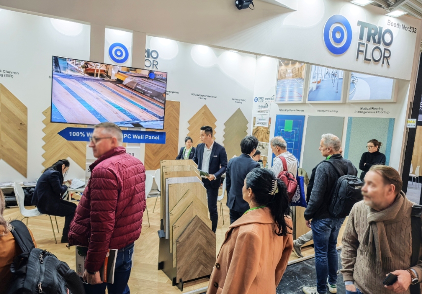 Trioflor's new products SPC parquet flooring shine at BUA Munich 2025!
